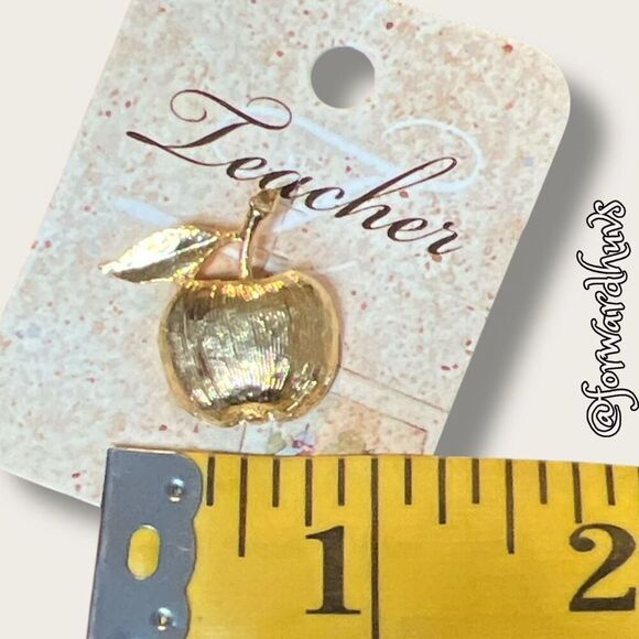 Bundle Sale 3 for $15| Dickson Teachers Gold-Tone Apple Pin - Picture 9 of 11